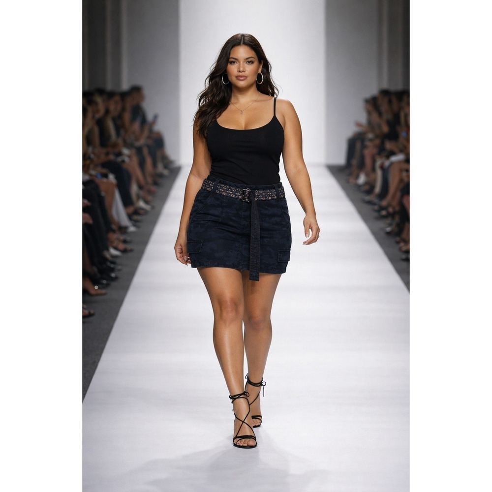 Rare Marc Jacobs Vintage Camo Runway Belted Mini Skirt Y2K Utility Cargo 12